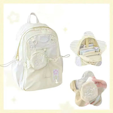 Qfdian Girl's Backpack Student New Fashion Backpacks for Girls Large Capacity School Bag Travel Bag Female Shoulder Bag for High School